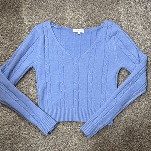 Ultra Flirt V-Neck Light Blue Sweater